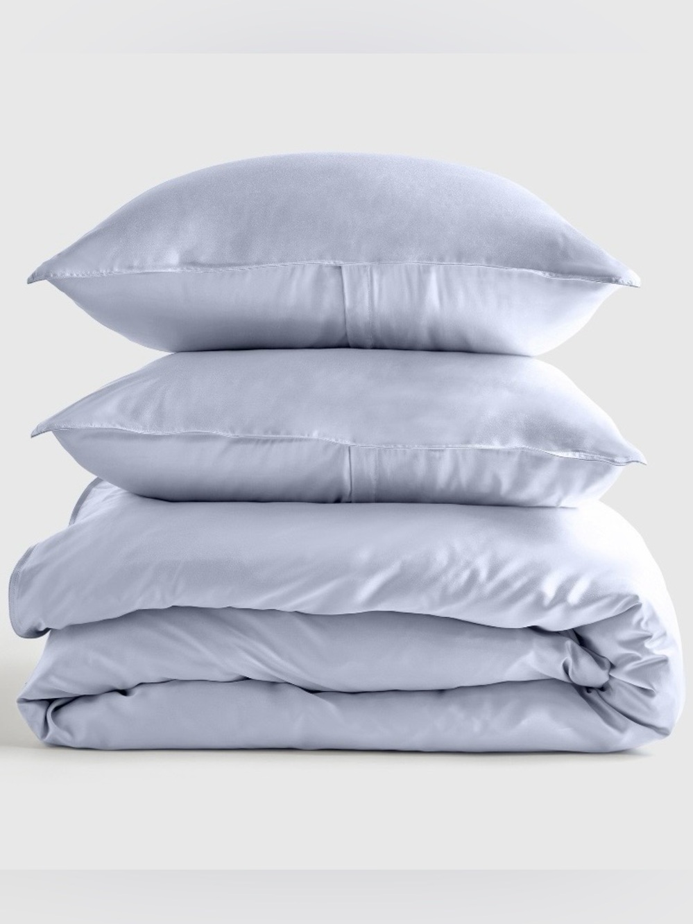 Quince Light Blue Cotton Duvet Cover Set